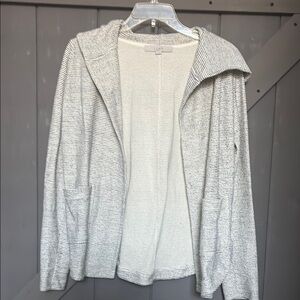 LOFT Women's Gray Striped Sweater